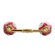 Red Flower Ceramic Bridge Handle